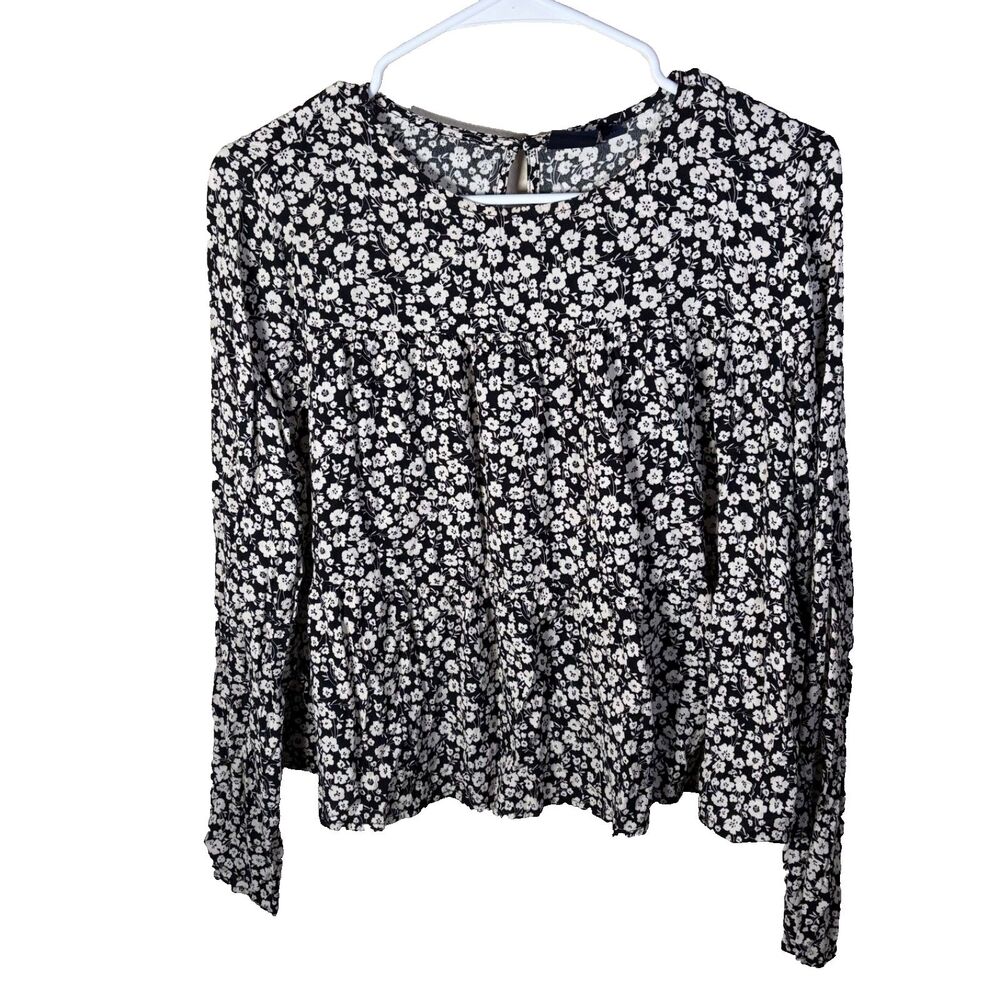 Gap Blouse Women's Medium Floral Long Sleeve Printed Shirt Top Casual Boho